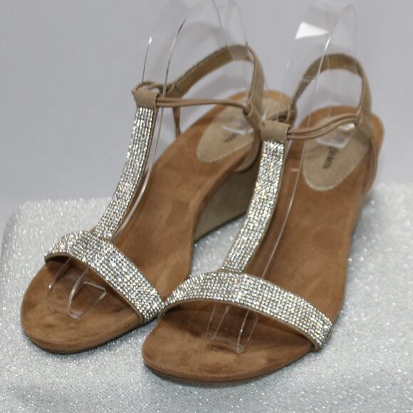 Style&co. Mulan2 Embellished Evening Wedge Sandals - Picture 1 of 13